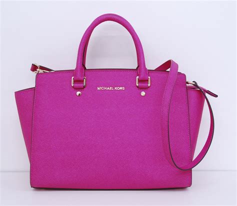 michael kors deep pink satchel|Michael Kors purses hot pink.